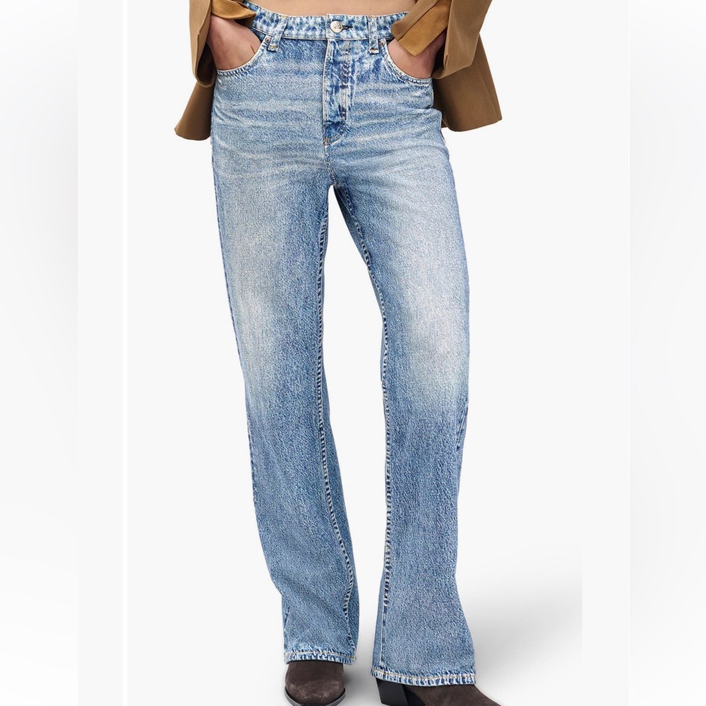 Rag & Bone Miramar Shea Wide Leg Cotton Terry Sweatpants Jeans
